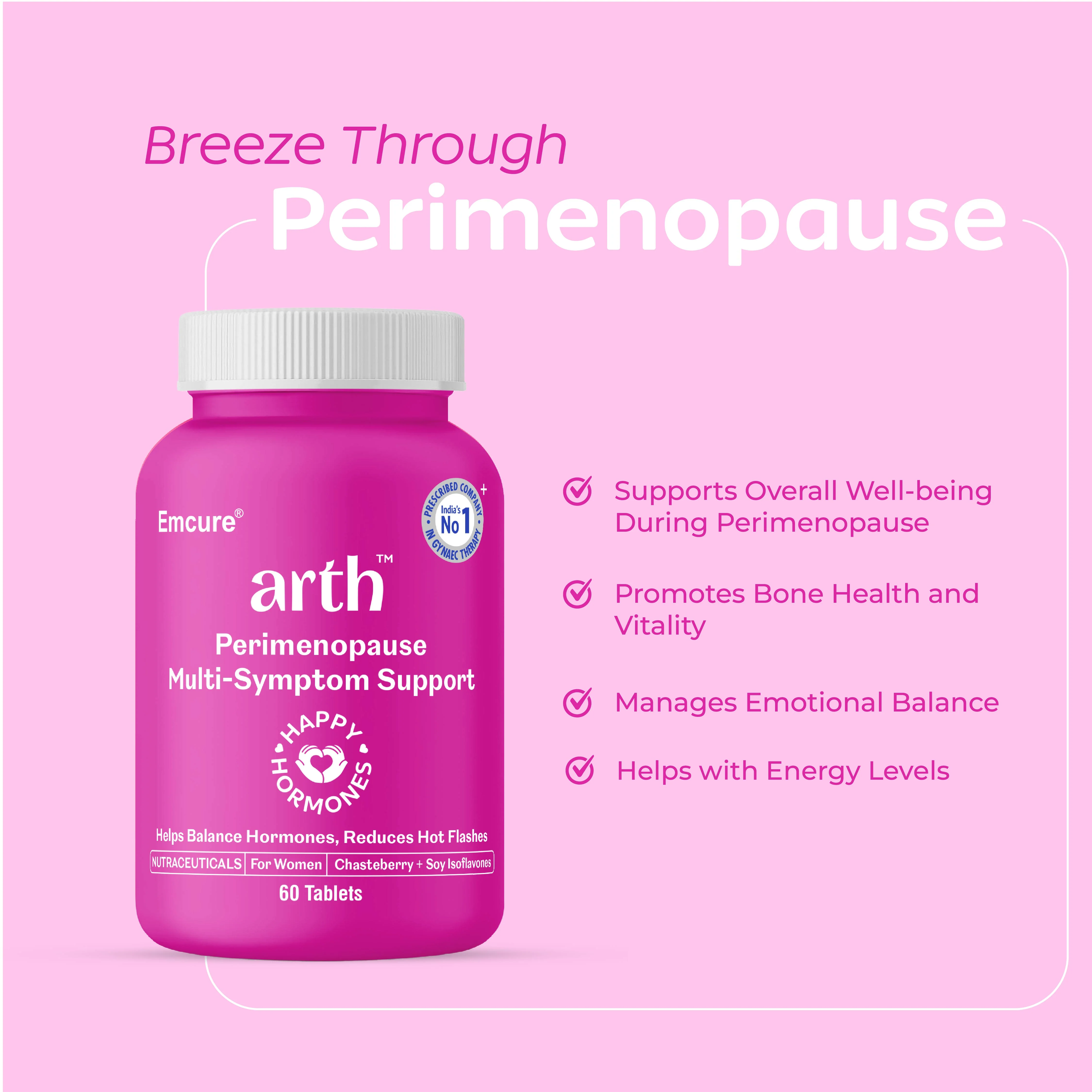 Perimenopause Multi Symptom Support- Tablets with Free Intimate Cream 30gm - Image 4