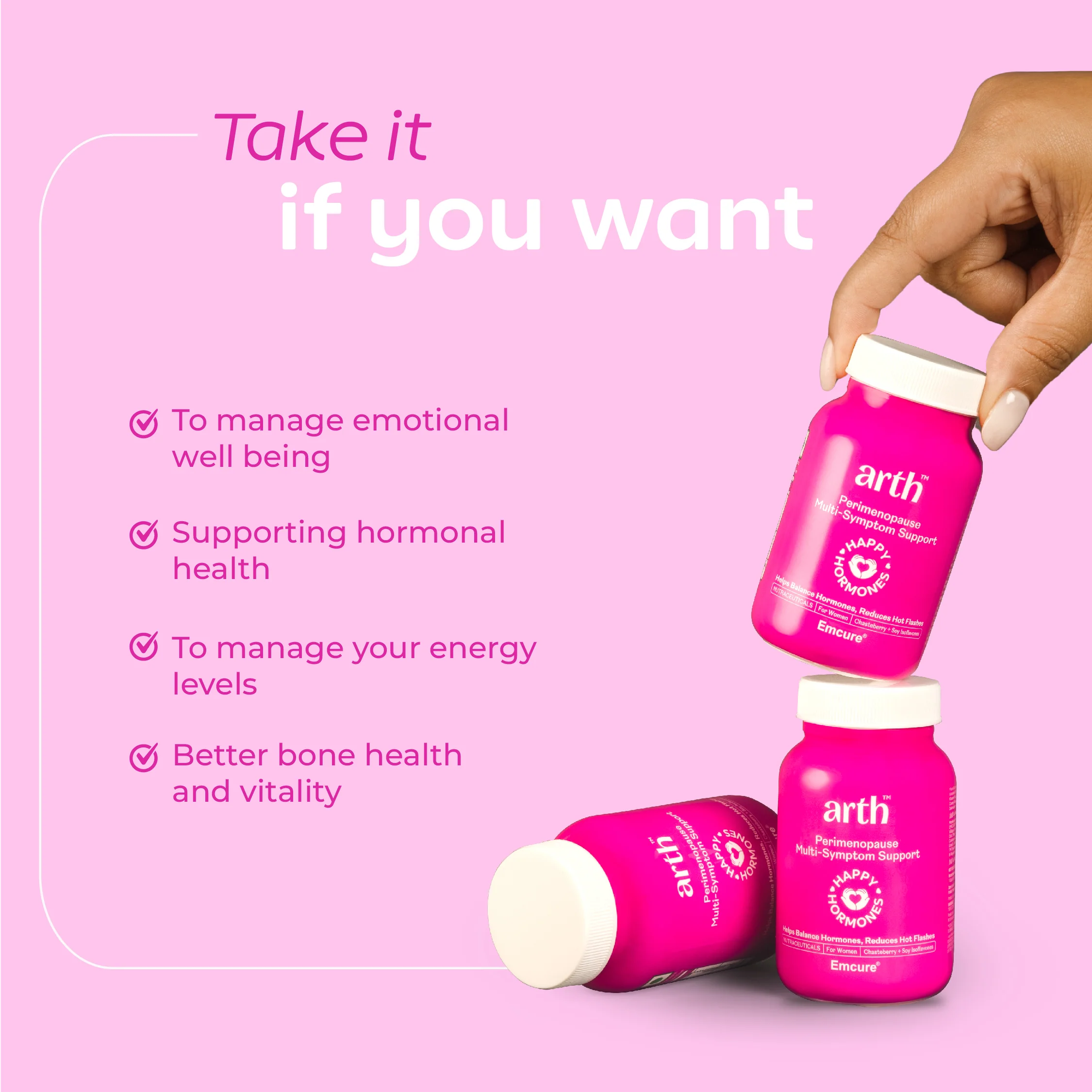 Perimenopause Multi Symptom Support- Tablets with Free Intimate Cream 30gm - Image 8