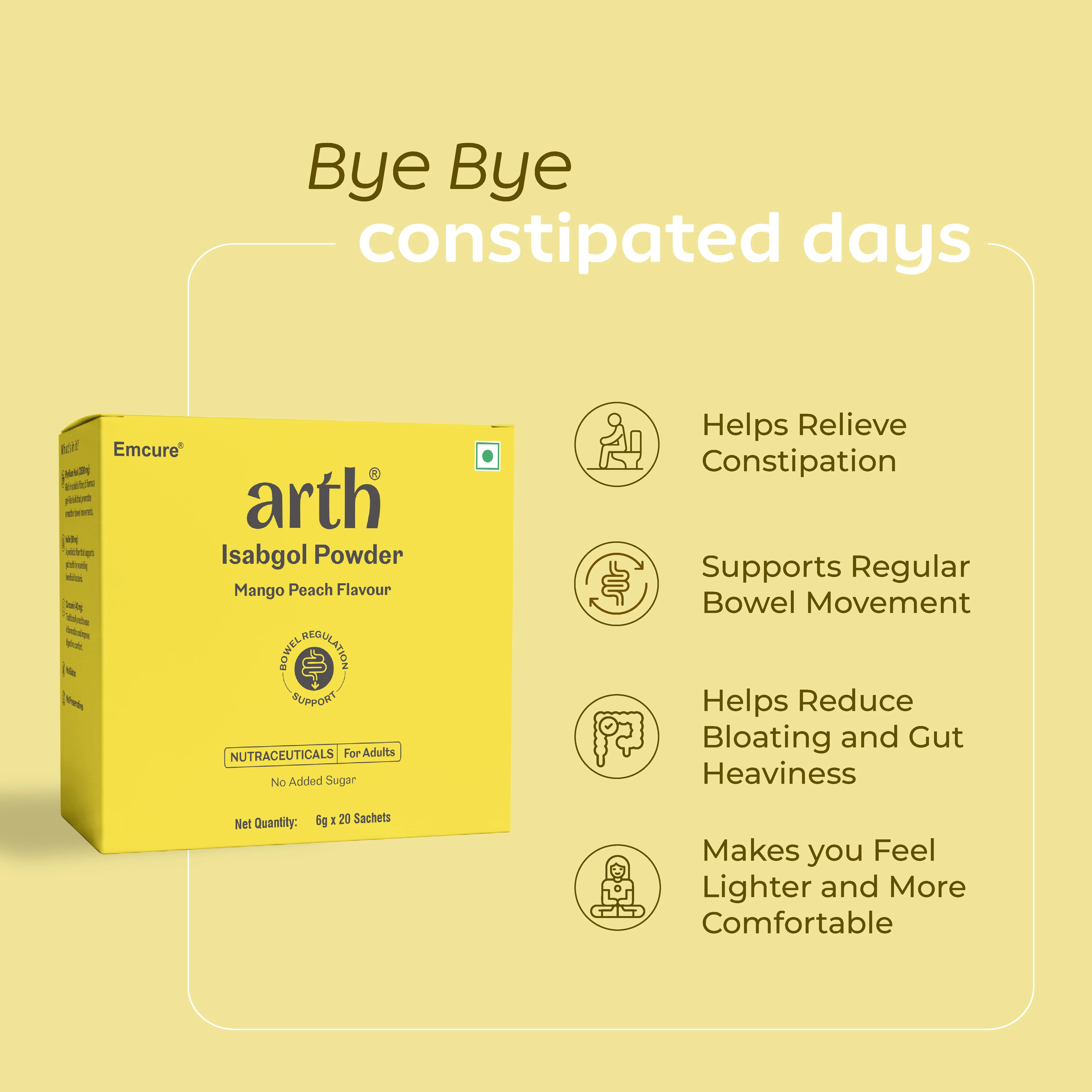 Arth Isabgol Powder - Mango Peach Flavour - Image 3